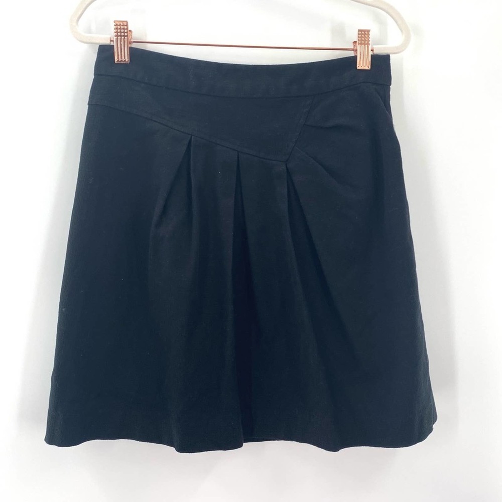 Anthropologie Tabitha Black Gathered Skirt Cotton